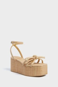 Loeffler Randall Natural Raffia Hudson Platform Sandals