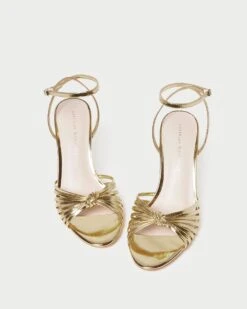 Loeffler Randall Ada Gold Knot Heeled Sandal 7 Loeffler Randall Ada Gold Knot Heeled Sandal -Loeffler Randall ADA ML GOLD 3