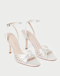 Loeffler Randall Ada Cream Knot Heeled Sandal -Loeffler Randall ADA SATN CREAM 4 1