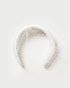 Loeffler Randall Adora Cream Veiled Headband