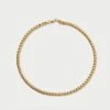Loeffler Randall Allegra Gold Lock Chain Necklace