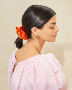 Loeffler Randall Astrid Tangerine Oversized Scrunchie -Loeffler Randall ASTRID MO TANG 017copy