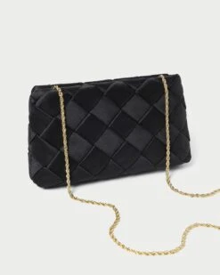 Loeffler Randall Auzeen Black Mini Woven Clutch -Loeffler Randall AUZEEN WSAT BLACK 3