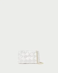 Loeffler Randall Auzeen Cream Mini Woven Clutch