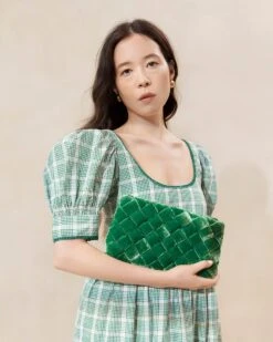 Loeffler Randall Aviva Cyprus Woven Puff Clutch -Loeffler Randall AVIVA VL CYPRS 042copy