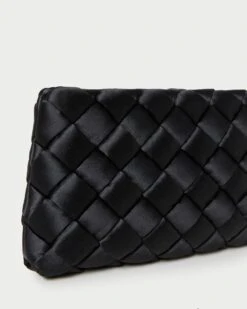 Loeffler Randall Aviva Black Woven Puff Clutch -Loeffler Randall AVIVA WSAT BLACK 3