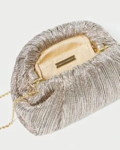 Loeffler Randall Bailey Champagne Pleated Dome Clutch 7 Loeffler Randall Bailey Champagne Pleated Dome Clutch -Loeffler Randall BAILEY PLA CHAMP 4