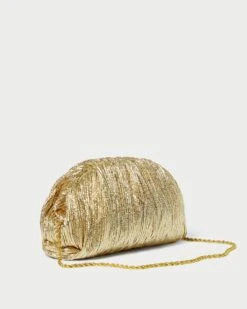 Loeffler Randall Bailey Oro Pleated Dome Clutch -Loeffler Randall BAILEY PLA ORO 3copy