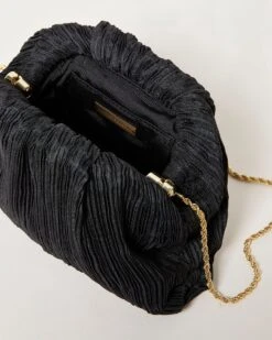 Loeffler Randall Bailey Black Pleated Dome Clutch -Loeffler Randall BAILEY PLFA BLACK 4