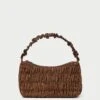Loeffler Randall Barry Chocolate Gathered Shoulder Bag