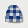 Loeffler Randall Bartlet Blue Checker Knit Beanie