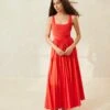Loeffler Randall Bea Poppy Pleated Dress