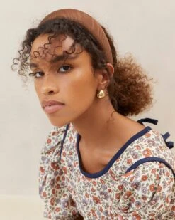 Loeffler Randall Bellamy Chocolate Moiré Headband 5 Loeffler Randall Bellamy Chocolate Moiré Headband -Loeffler Randall BELLAMY MO CHOCO 020copy