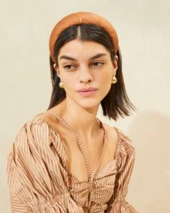 Loeffler Randall Bellamy Nutmeg Moiré Headband -Loeffler Randall BELLAMY MO NUTMG 003copy