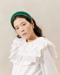 Loeffler Randall Bellamy Cyprus Velvet Headband -Loeffler Randall BELLAMY VL CYPRS 017copy