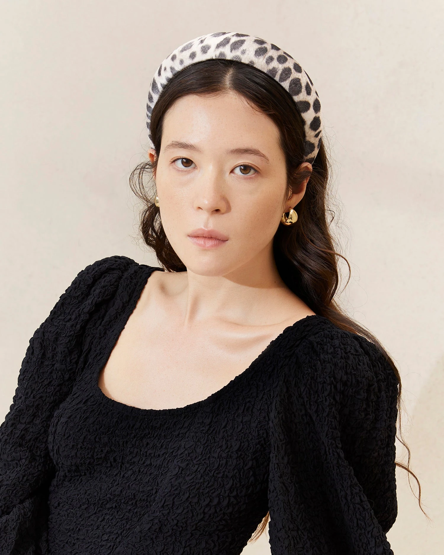 Loeffler Randall Bellamy Leopard Velvet Headband 3 Loeffler Randall Bellamy Leopard Velvet Headband - Image 3