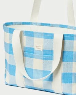 Loeffler Randall Bennett Blue Gingham Medium Tote -Loeffler Randall BENNET WNP BLUGI 3