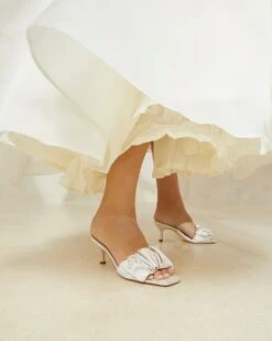 Loeffler Randall Bianca Cream Kitten Heel Mule 9 Loeffler Randall Bianca Cream Kitten Heel Mule -Loeffler Randall BIANCA SATN CREAM 5