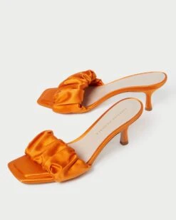 Loeffler Randall Bianca Marigold Kitten Heel Mule 7 Loeffler Randall Bianca Marigold Kitten Heel Mule -Loeffler Randall BIANCA SATN MARGD 3