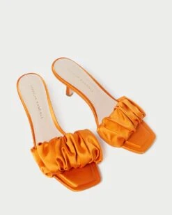 Loeffler Randall Bianca Marigold Kitten Heel Mule 8 Loeffler Randall Bianca Marigold Kitten Heel Mule -Loeffler Randall BIANCA SATN MARGD 4
