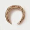 Loeffler Randall Bijou Gold Diamanté Braided Headband