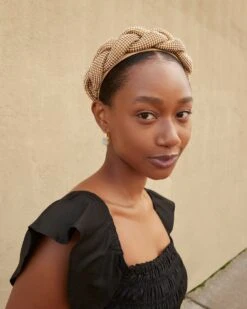 Loeffler Randall Bijou Gold Diamanté Braided Headband -Loeffler Randall BIJOU HFFA GOLD 3