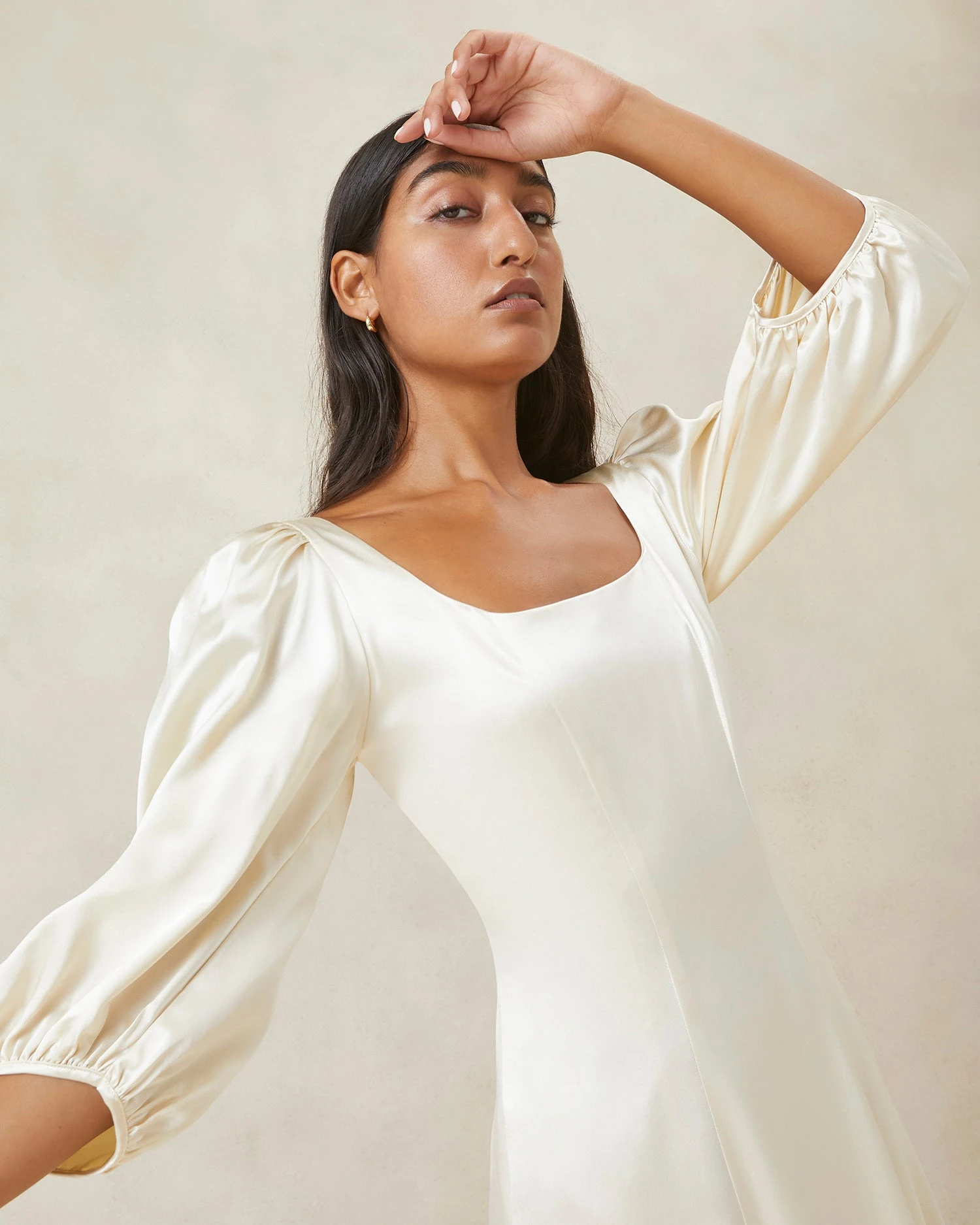 Loeffler Randall Carmina Ivory Long Curve Dress 2 Loeffler Randall Carmina Ivory Long Curve Dress - Image 2