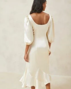 Loeffler Randall Carmina Ivory Long Curve Dress 5 Loeffler Randall Carmina Ivory Long Curve Dress -Loeffler Randall CARMINA SCH IVORY 3