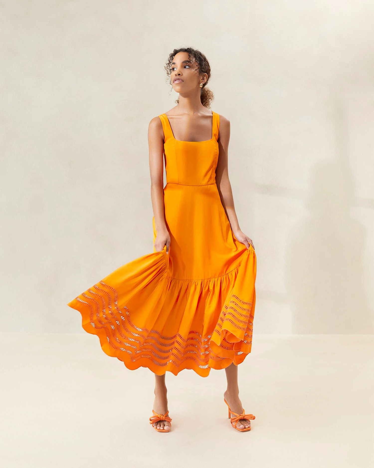 Loeffler Randall Carine Marigold Embroidered Midi Dress 1 Loeffler Randall Carine Marigold Embroidered Midi Dress