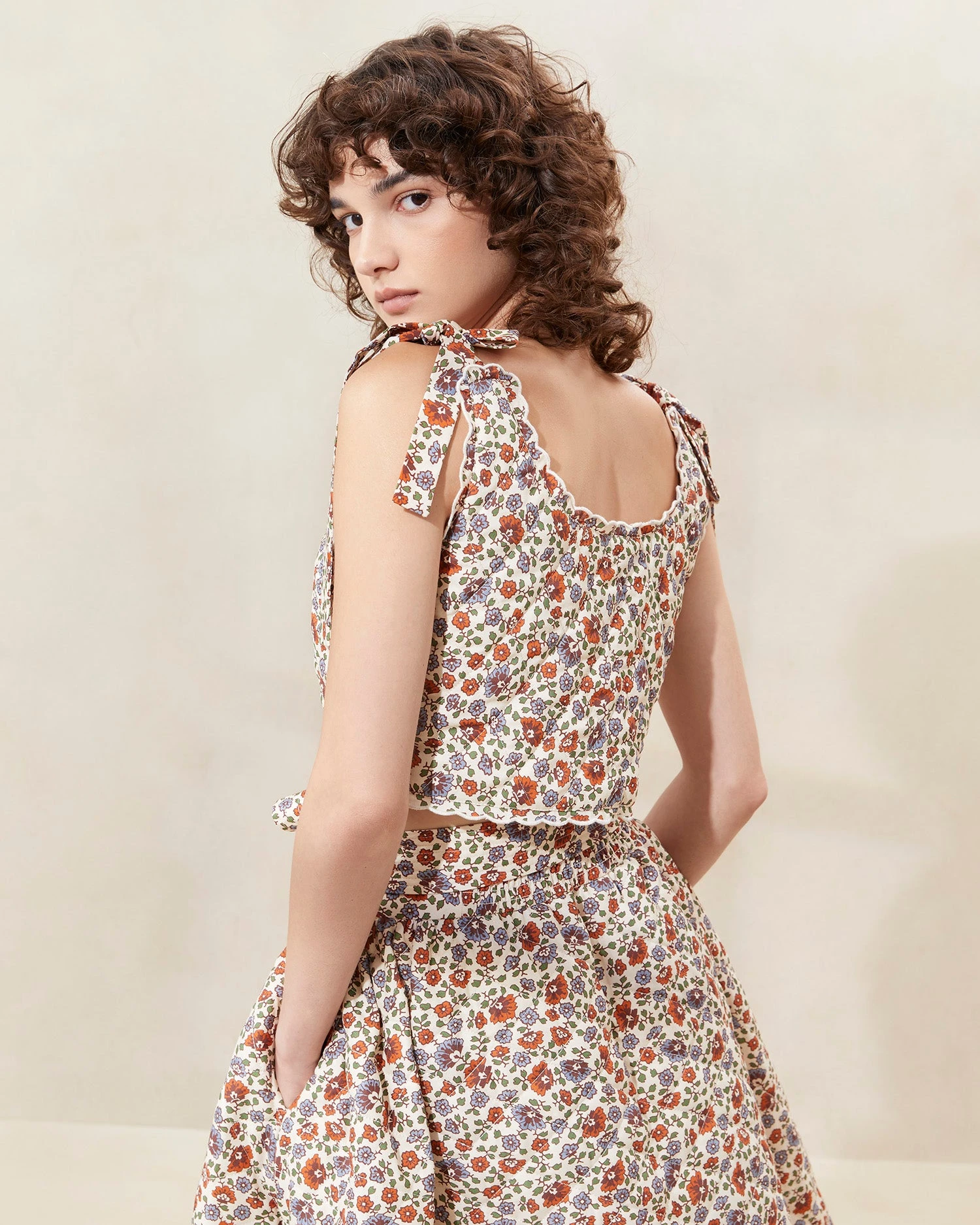 Loeffler Randall Cece Cream Floral Quilted Top 3 Loeffler Randall Cece Cream Floral Quilted Top - Image 3