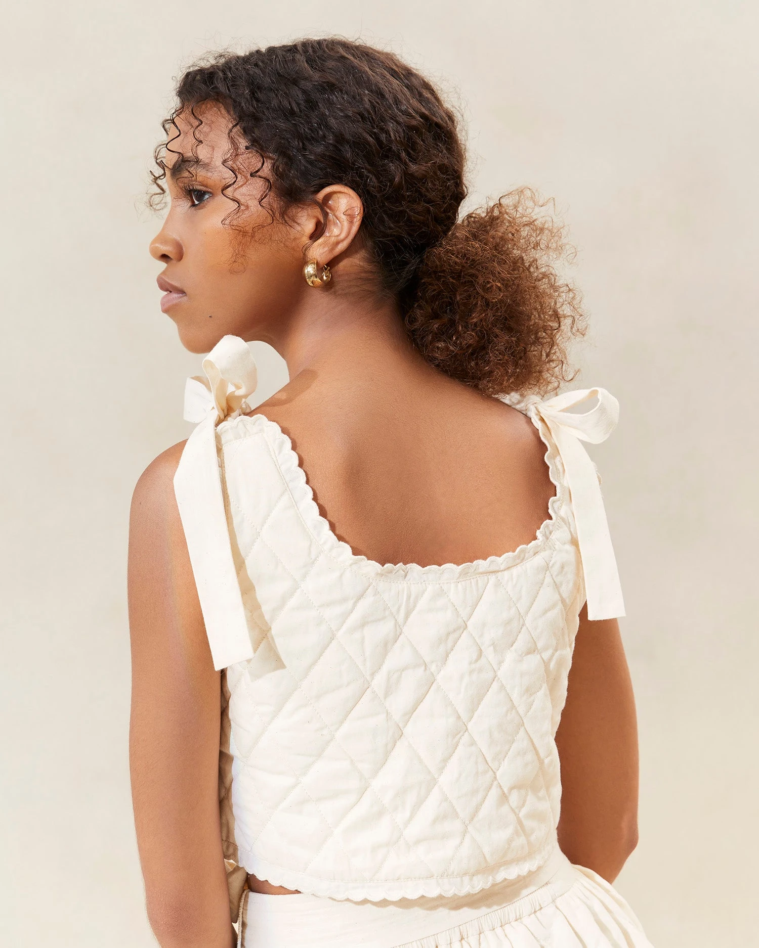 Loeffler Randall Cece Natural Quilted Top 3 Loeffler Randall Cece Natural Quilted Top - Image 3