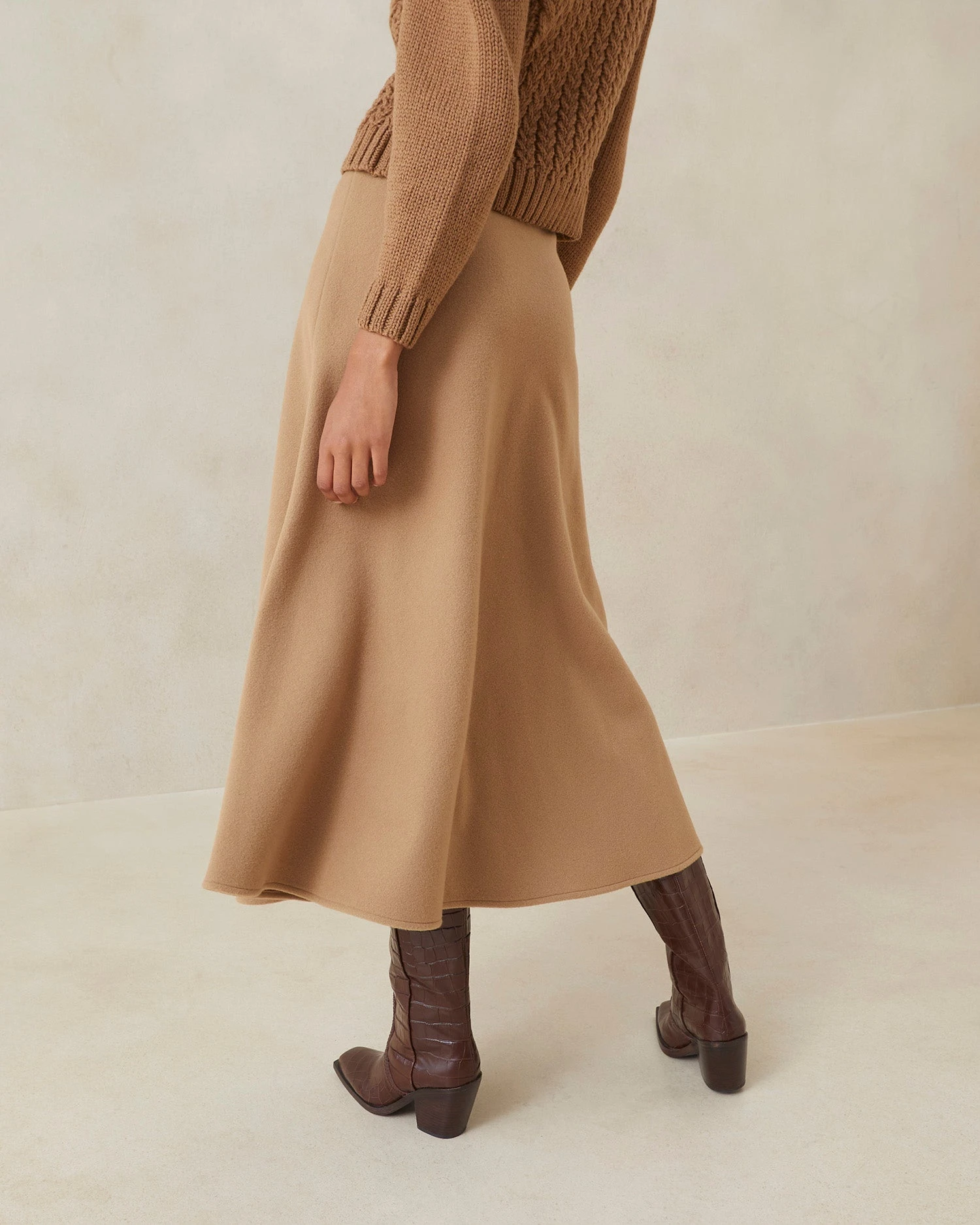 Loeffler Randall Charissa Camel Circle Skirt 2 Loeffler Randall Charissa Camel Circle Skirt - Image 2
