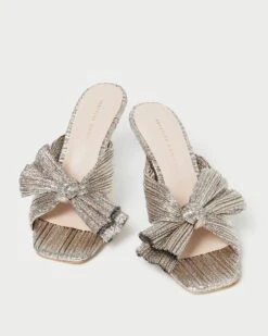 Loeffler Randall Claudia Champagne Pleated Bow Mule -Loeffler Randall CLAUDIA PLA CHAMP 3 9360dc13 99b4 41f9 b127 6895e93ccf5b 1