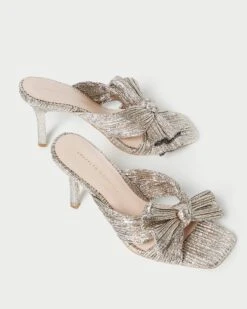 Loeffler Randall Claudia Champagne Pleated Bow Mule -Loeffler Randall CLAUDIA PLA CHAMP 4 94dbd2cf f13a 48a5 b7bf eb14f9ccd36e