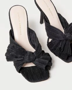 Loeffler Randall Claudia Black Pleated Bow Mule 7 Loeffler Randall Claudia Black Pleated Bow Mule -Loeffler Randall CLAUDIA PLFA BLACK 3