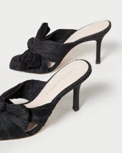 Loeffler Randall Claudia Black Pleated Bow Mule 8 Loeffler Randall Claudia Black Pleated Bow Mule -Loeffler Randall CLAUDIA PLFA BLACK 4