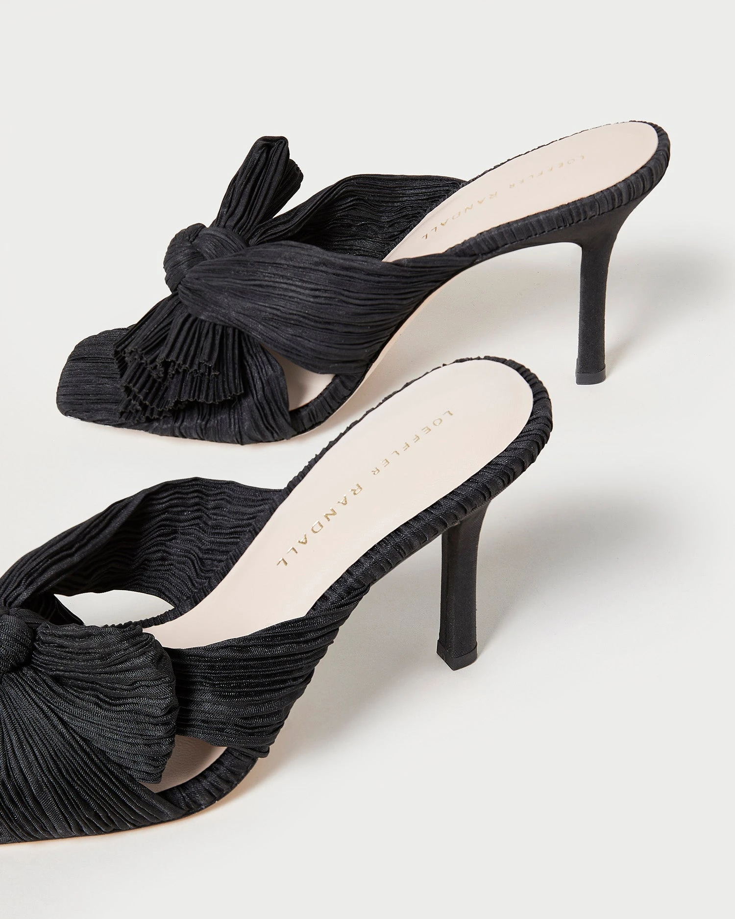 Loeffler Randall Claudia Black Pleated Bow Mule 4 Loeffler Randall Claudia Black Pleated Bow Mule - Image 4
