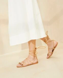 Loeffler Randall Colleen Honey Knot Lace-Up Sandal -Loeffler Randall COLLEEN NB HONEY 025copy
