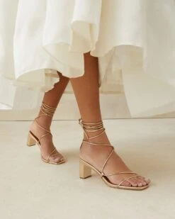 Loeffler Randall Cosette Champagne Ankle Wrap Heel 9 Loeffler Randall Cosette Champagne Ankle Wrap Heel -Loeffler Randall COSETTE N CHMPN 5