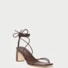 Loeffler Randall Cosette Chocolate Ankle Wrap Heel