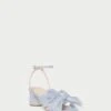 Loeffler Randall Dahlia Blue Pleated Bow Heel