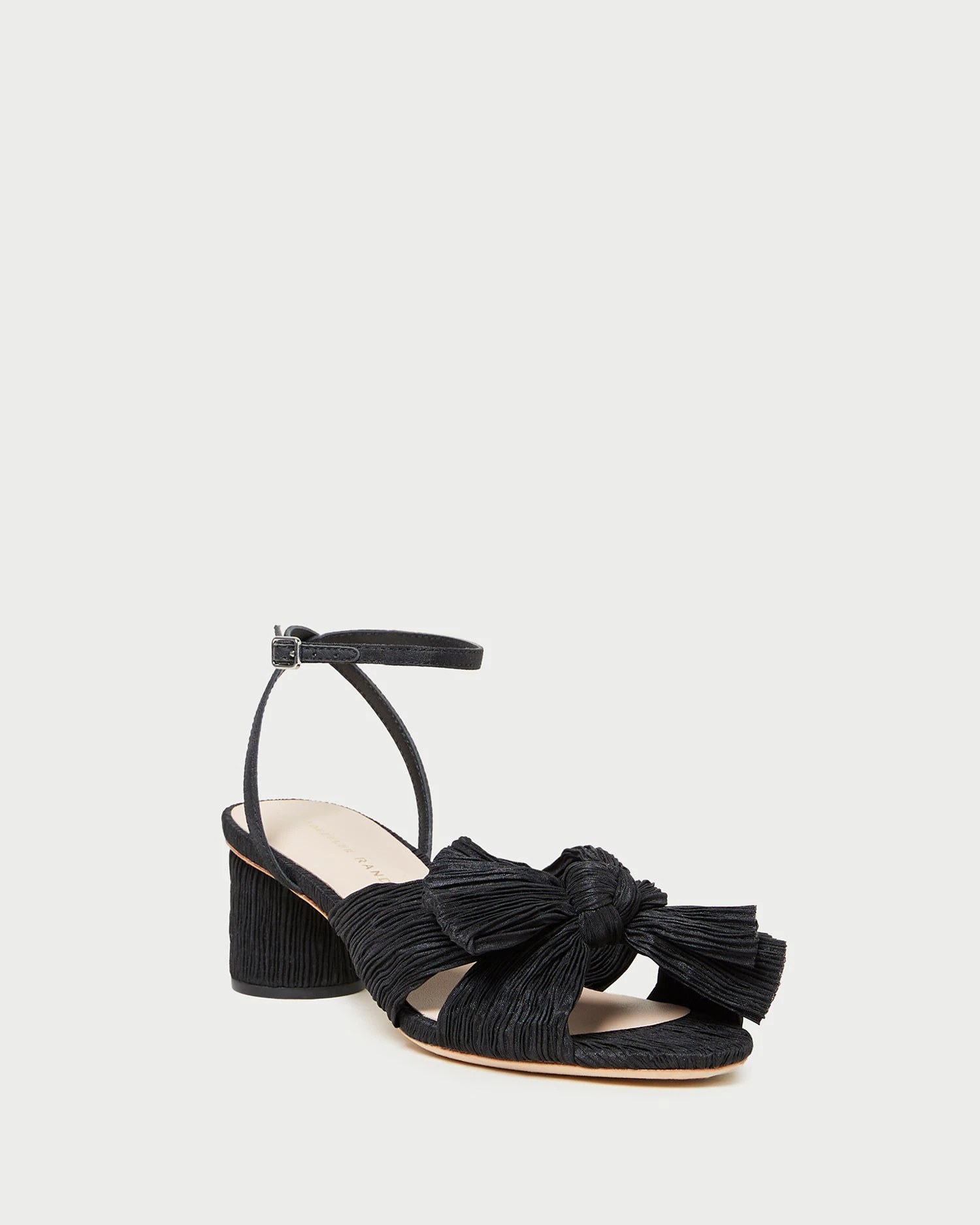 Loeffler Randall Dahlia Black Pleated Bow Heel 1 Loeffler Randall Dahlia Black Pleated Bow Heel
