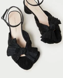 Loeffler Randall Dahlia Black Pleated Bow Heel 7 Loeffler Randall Dahlia Black Pleated Bow Heel -Loeffler Randall DAHLIA PLFA BLACK 3