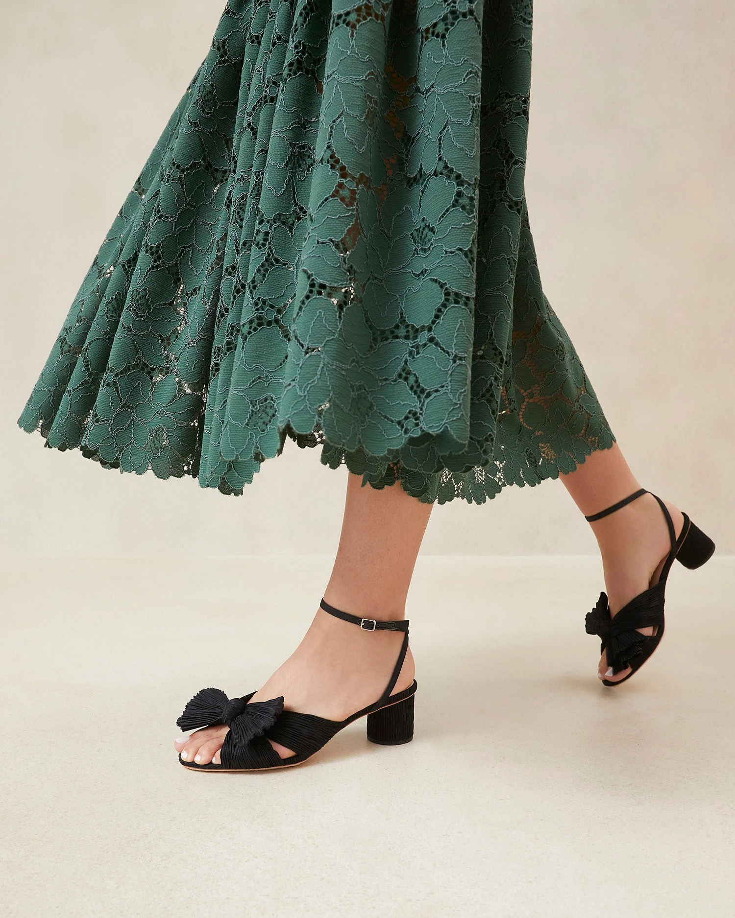 Loeffler Randall Dahlia Black Pleated Bow Heel 5 Loeffler Randall Dahlia Black Pleated Bow Heel - Image 5