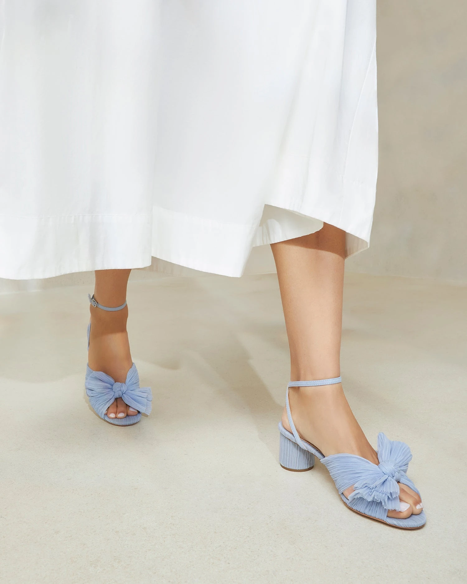 Loeffler Randall Dahlia Blue Pleated Bow Heel 5 Loeffler Randall Dahlia Blue Pleated Bow Heel - Image 5