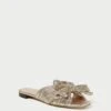 Loeffler Randall Daphne Champagne Bow Slide