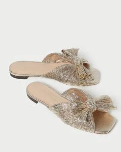 Loeffler Randall Daphne Champagne Bow Slide -Loeffler Randall DAPHNE PLA CHAMP 3