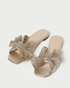 Loeffler Randall Daphne Champagne Bow Slide -Loeffler Randall DAPHNE PLA CHAMP 4