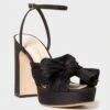 Loeffler Randall Black Taffeta Natalia Heels