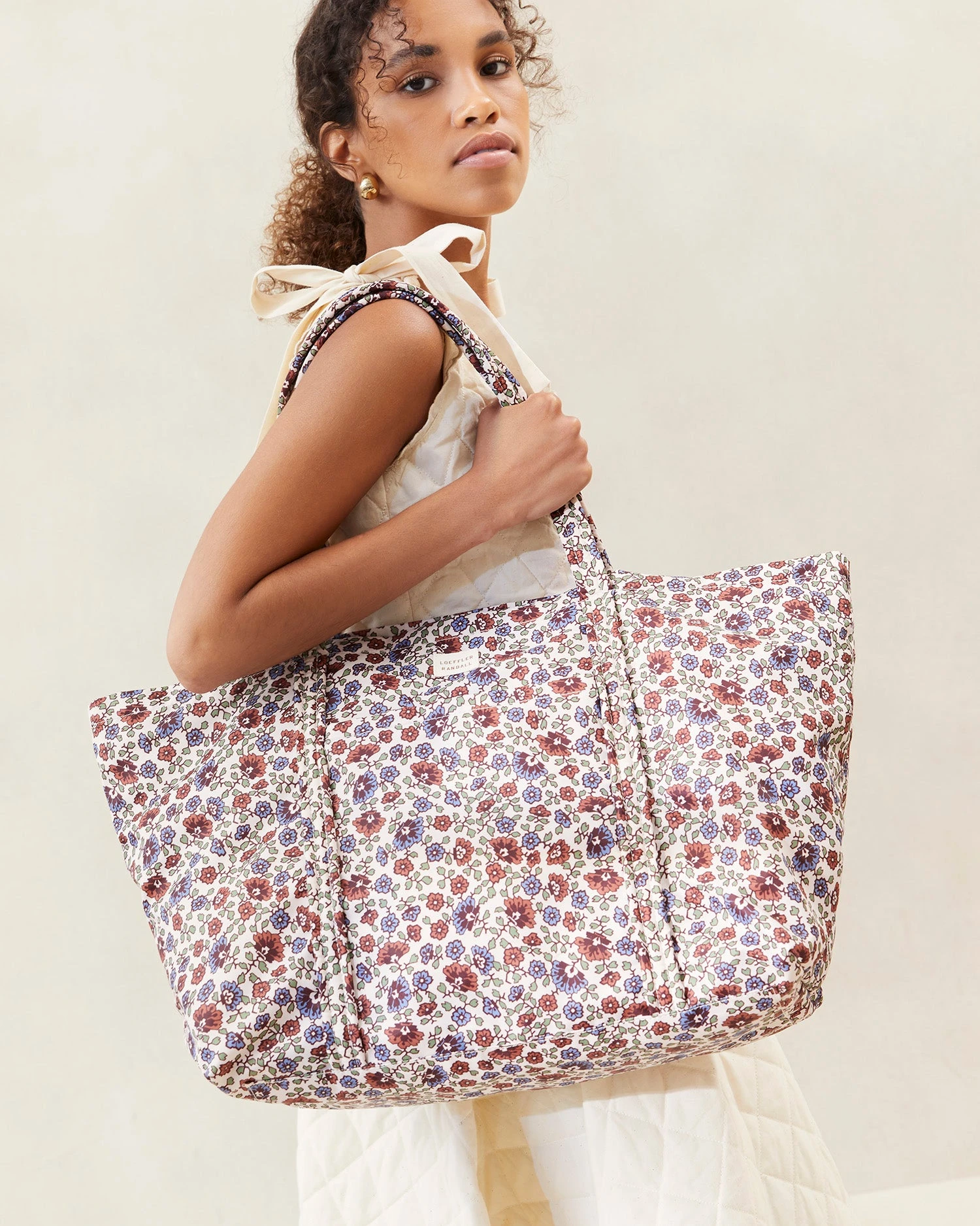 Loeffler Randall Dina Geo Floral Travel Tote 5 Loeffler Randall Dina Geo Floral Travel Tote - Image 5